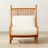 Furniture * | Cb2 Online Ouen Rattan Accent Chair