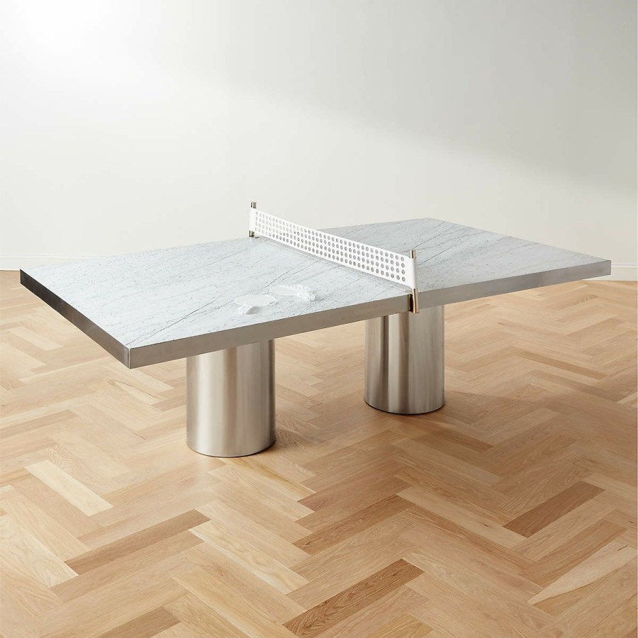 Decor & Mirrors * | Cb2 Original Columna Marble Table Tennis Table