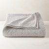 Bedding & Bath * | Cb2 Fashion Troy Lightweight Black/White Organic Cotton Full/Queen Blanket