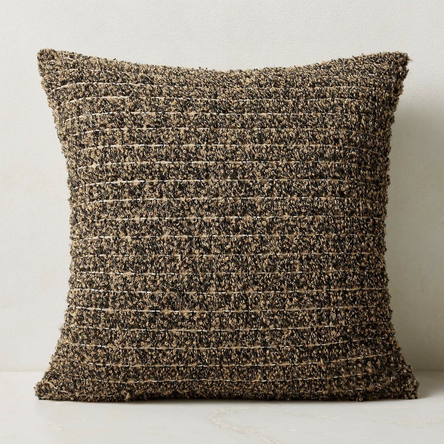 Pillows & Throws * | Cb2 Online Nazare Brown Throw Pillow With Down-Alternative Insert 23"