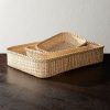 Decor & Mirrors * | Cb2 Low Price Den Woven Natural Rattan Storage Baskets Set Of 3