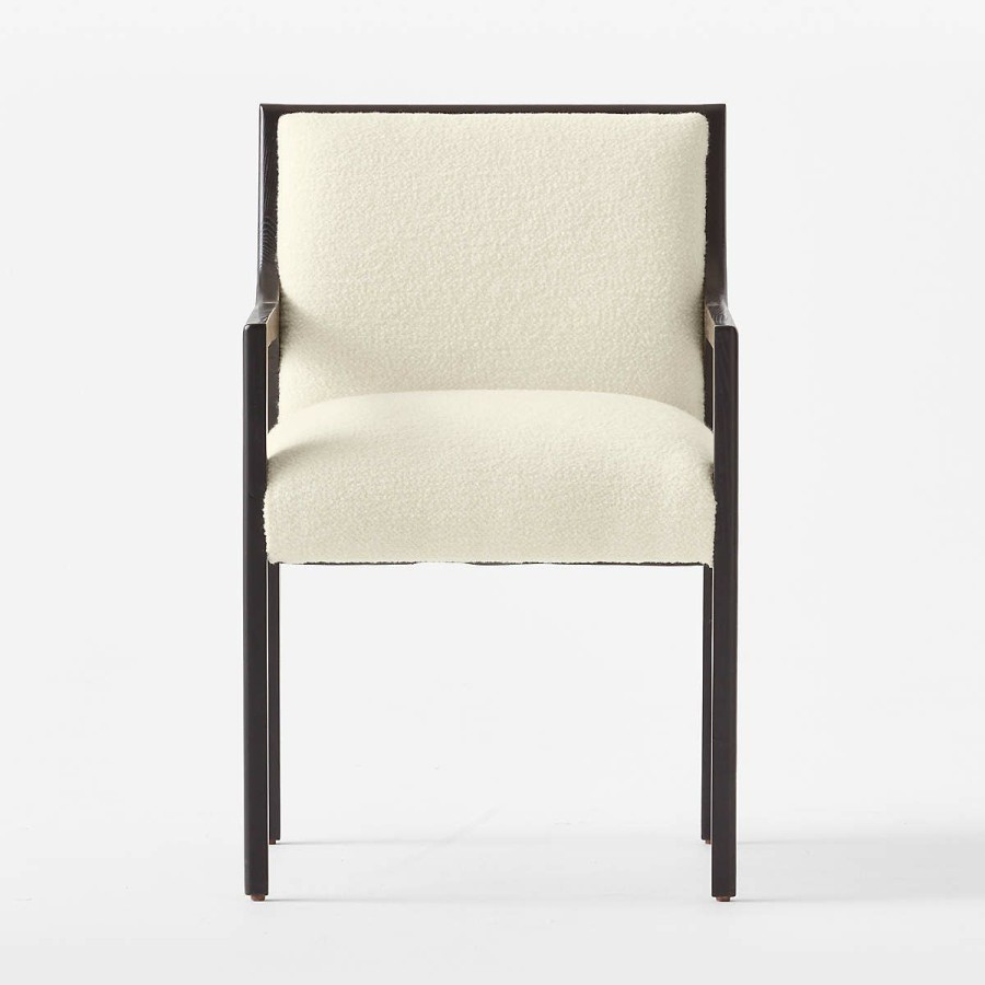 Furniture * | Cb2 Promotions Segur Ivory Boucle Armchair