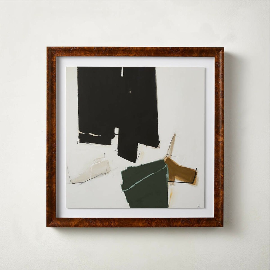 Decor & Mirrors * | Cb2 Hot Sell Latigo Framed Wall Art 24 X24