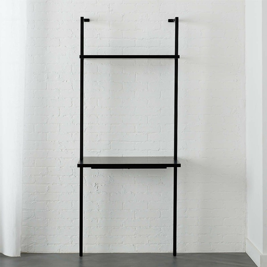 Furniture * | Cb2 Low Price Stairway Wall Mount Desk With Shelf 72.5"