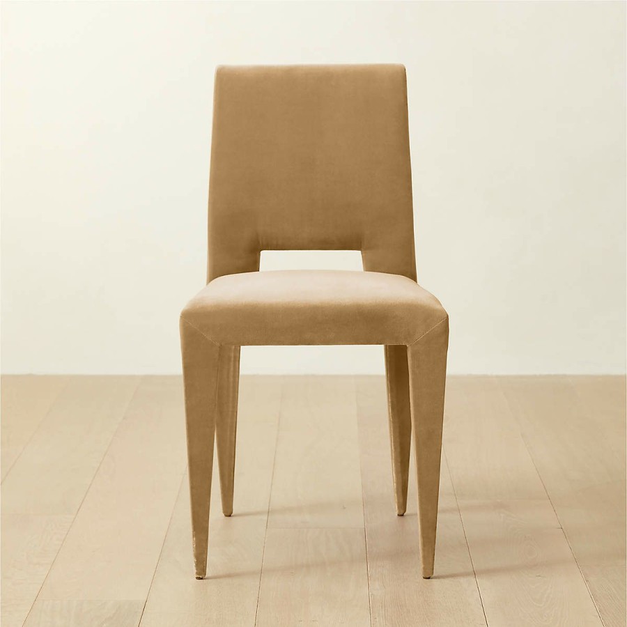 Furniture * | Cb2 Discounts Editor Camel Upholstered Dining Chair