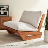 Outdoor * | Cb2 Fashion Sunset Teak Outdoor Lounge Chair