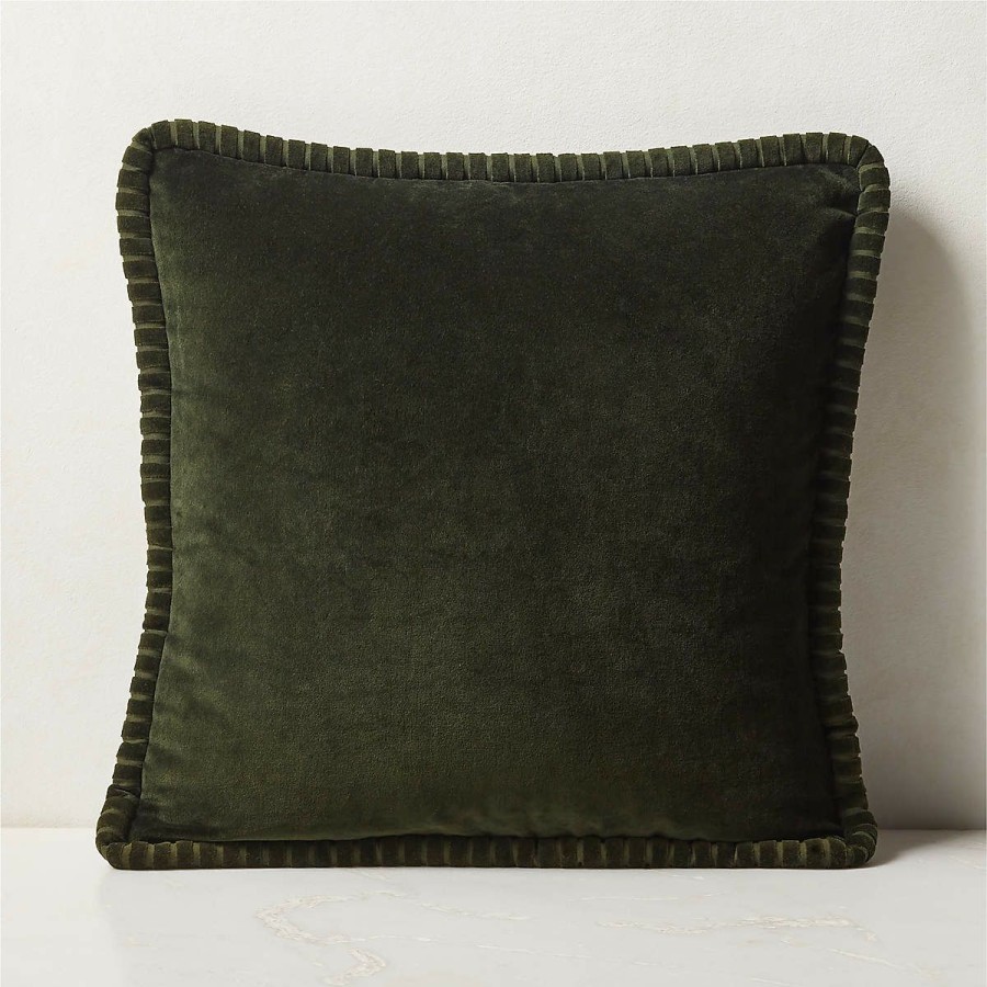 Pillows & Throws * | Cb2 Discount Sale Brye Velvet Throw Pillow With Down-Alternative Insert 20"