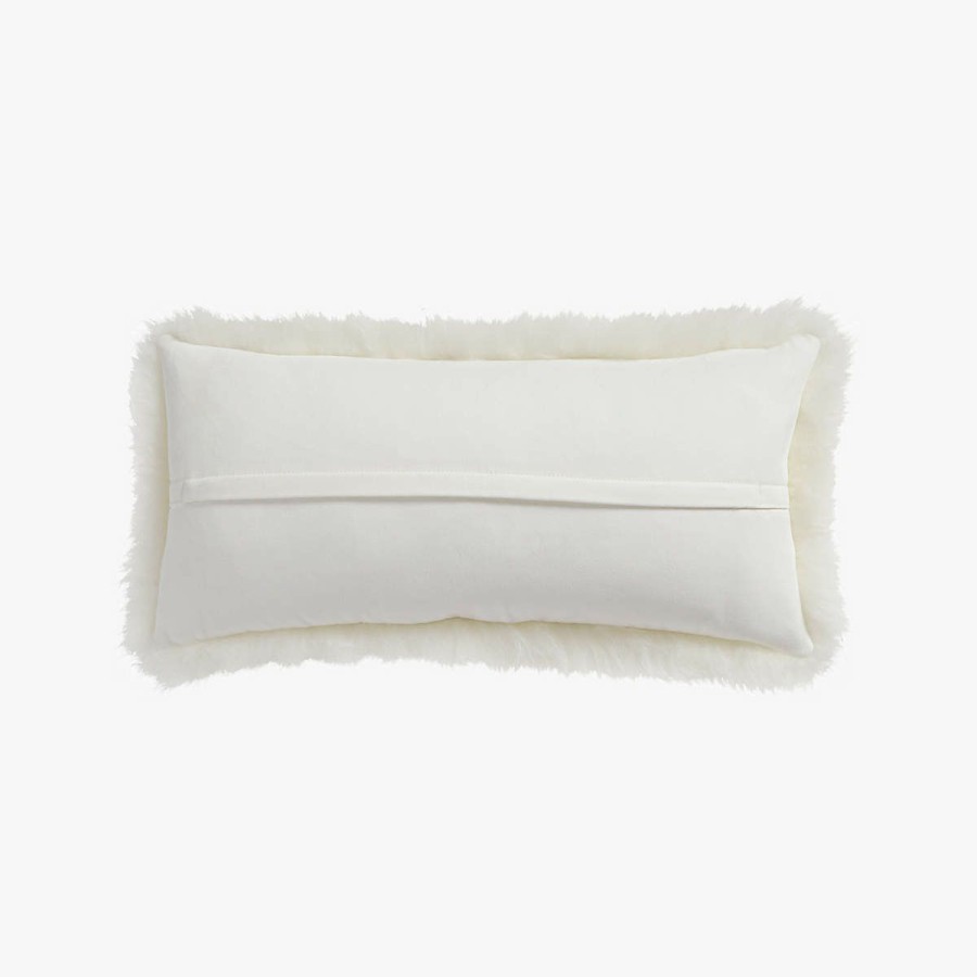 Pillows & Throws * | Cb2 Popular Icelandic White Shorn Sheepskin Fur Throw Pillow With Down-Alternative Insert 23 X11"