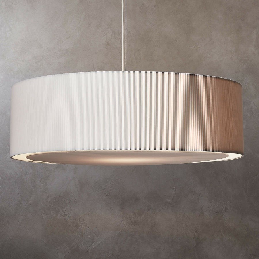 Lighting * | Cb2 New Arrivals Equator White Oversized Pendant Light