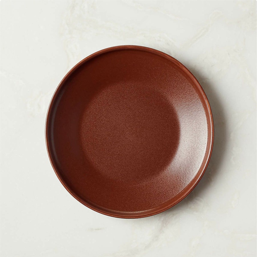 Kitchen & Dining * | Cb2 Gift Selection Contempri Brown Salad Plate