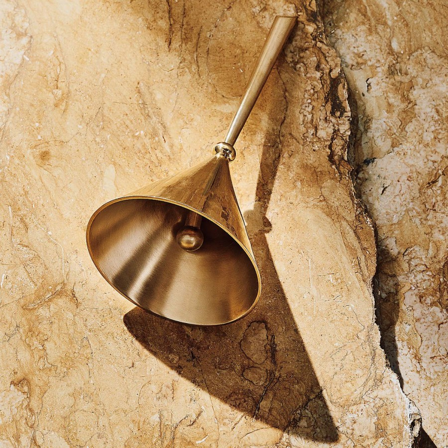 Kitchen & Dining * | Cb2 New Arrivals Polished Brass Dinner Bell