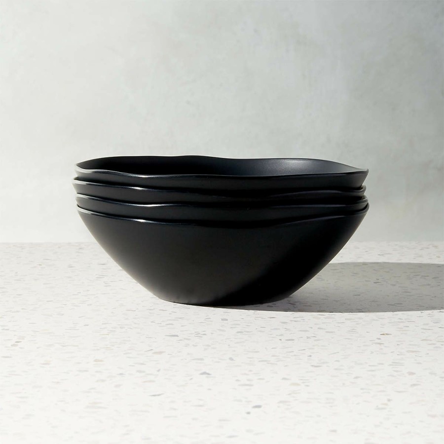 Kitchen & Dining * | Cb2 Quick Delivery Pebble Melamine Salad Bowl Set Of 4