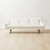 Furniture * | Cb2 Low Price Origami Ivory Boucle Sofa