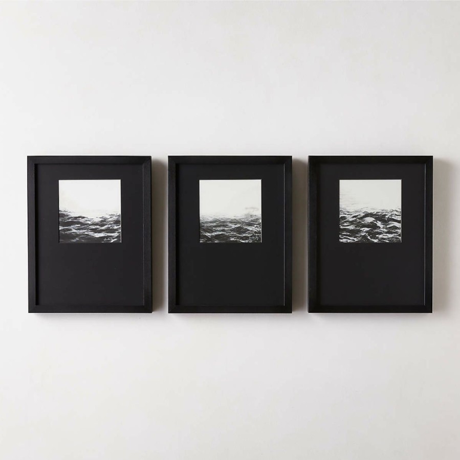 Decor & Mirrors * | Cb2 New Arrivals 'Port' Framed Wall Art Set Of 3