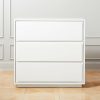 Furniture * | Cb2 Popular Gallery White 3-Drawer Chest