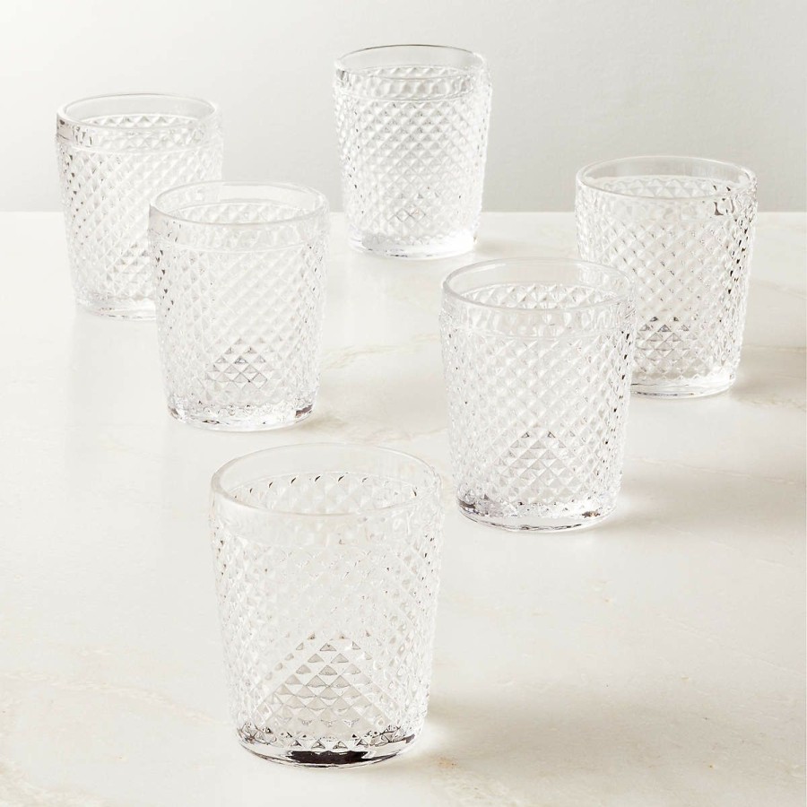 Kitchen & Dining * | Cb2 Discounts Chroma Clear Double Old-Fashioned Glasses Set Of 6