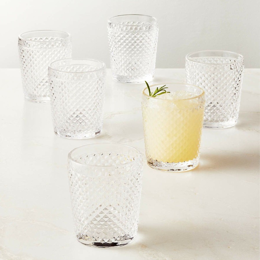 Kitchen & Dining * | Cb2 Discounts Chroma Clear Double Old-Fashioned Glasses Set Of 6