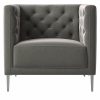 Furniture * | Cb2 Online Savile Tufted Chair Luca Storm