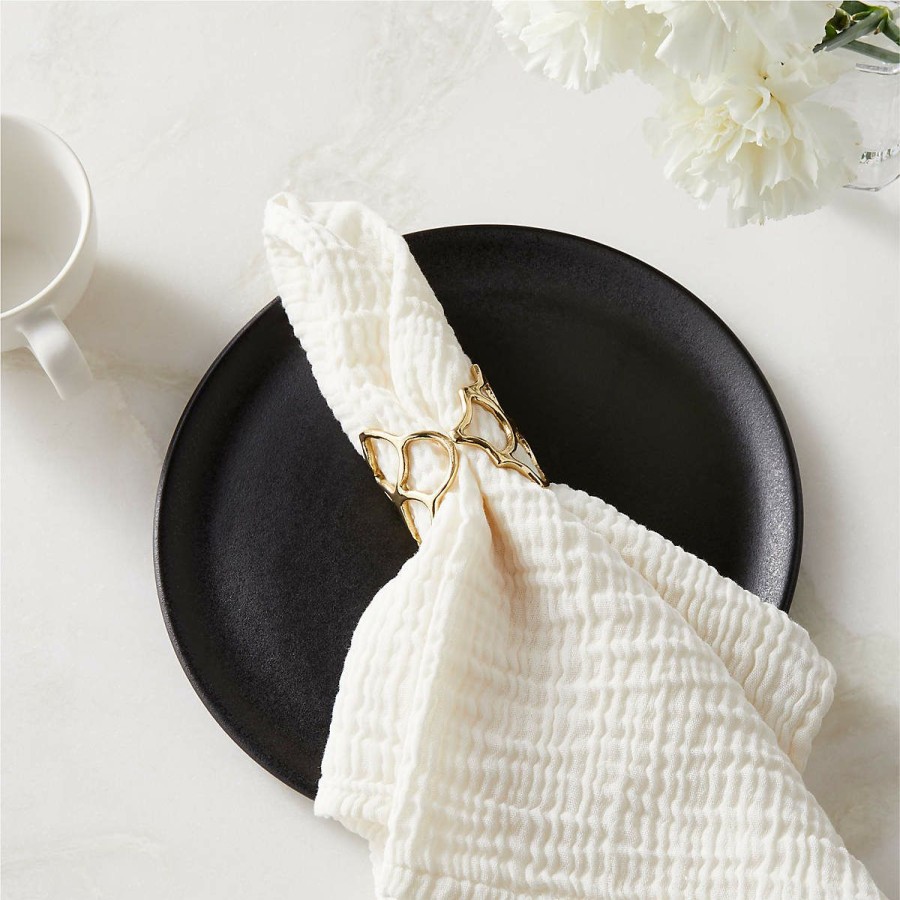 Kitchen & Dining * | Cb2 Fashion Basal Napkin Rings Set Of 8