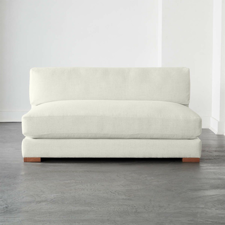 Furniture * | Cb2 Fashion Piazza Apartment Sofa With White Oak Legs