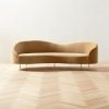 Furniture * | Cb2 Discount Sale Curvo Camel Velvet Sofa