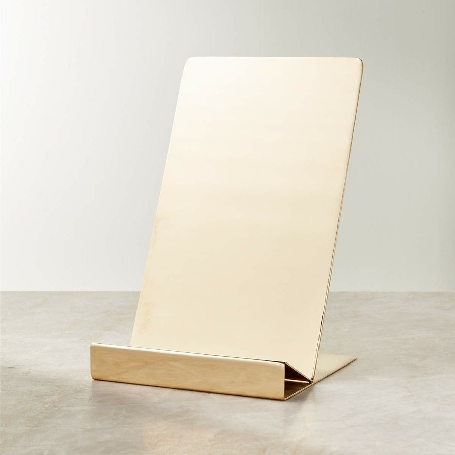 Kitchen & Dining * | Cb2 Excellent Brass Book Display Stand