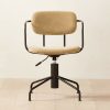 Furniture * | Cb2 Special Nyle Suede Office Chair