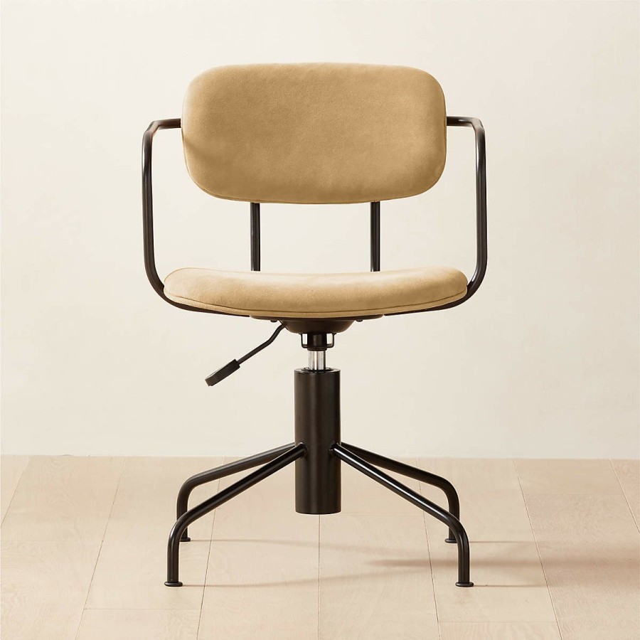 Furniture * | Cb2 Special Nyle Suede Office Chair