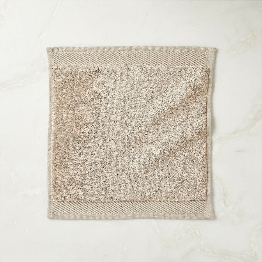 Bedding & Bath * | Cb2 Online Arlow Organic Cotton Washcloth