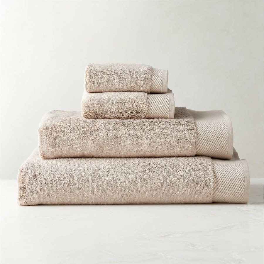 Bedding & Bath * | Cb2 Online Arlow Organic Cotton Washcloth