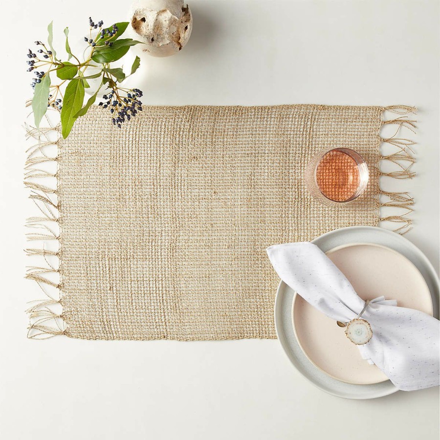 Kitchen & Dining * | Cb2 Low Price Open Weave Woven Placemat