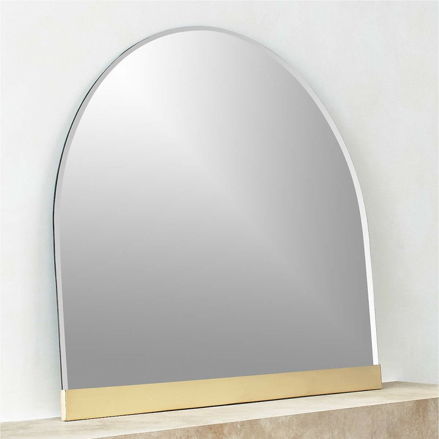 Decor & Mirrors * | Cb2 Reliable Quality Gloss Mantel Wall Mirror 42 X36