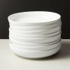 Kitchen & Dining * | Cb2 Discounts Contact White Pasta Bowl Set Of 8