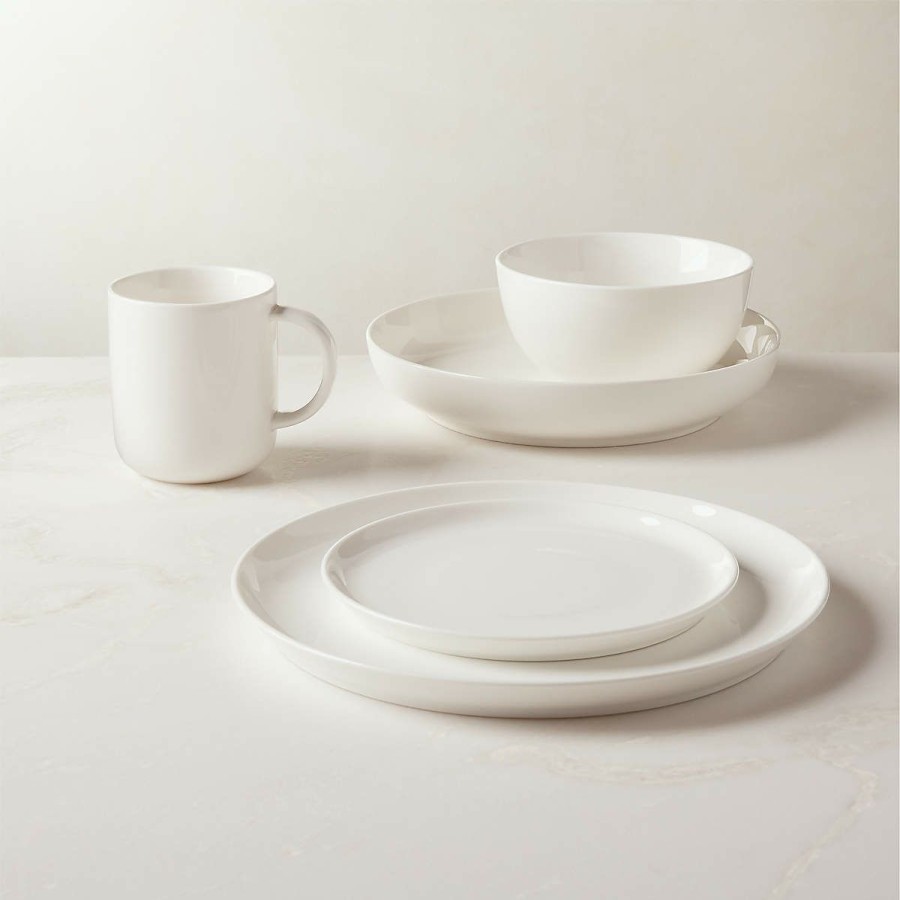 Kitchen & Dining * | Cb2 Discounts Contact White Pasta Bowl Set Of 8