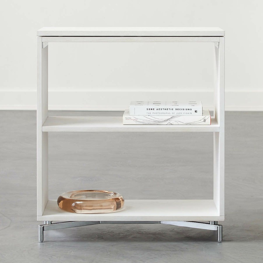 Furniture * | Cb2 New Arrivals Oracle Modular White Wood Bookcase