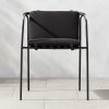 Outdoor * | Cb2 Low Price Navene Black Outdoor Dining Armchair