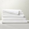 Bedding & Bath * | Cb2 New Arrivals Organic Cotton Percale 400-Thread-Count Full/Queen Bedding Set