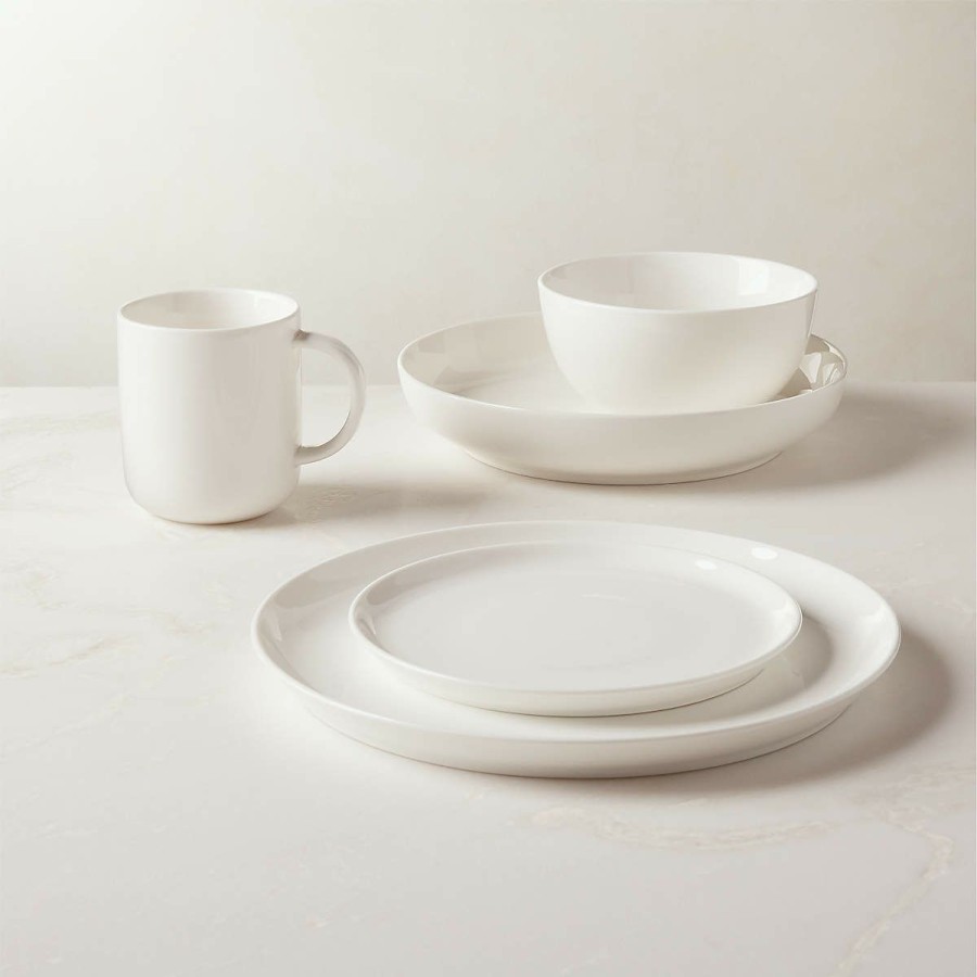 Kitchen & Dining * | Cb2 Quick Delivery Contact White Soup Bowl Set Of 8