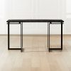 Furniture * | Cb2 Fashion Fullerton Black Metal Desk With Black Marble Top