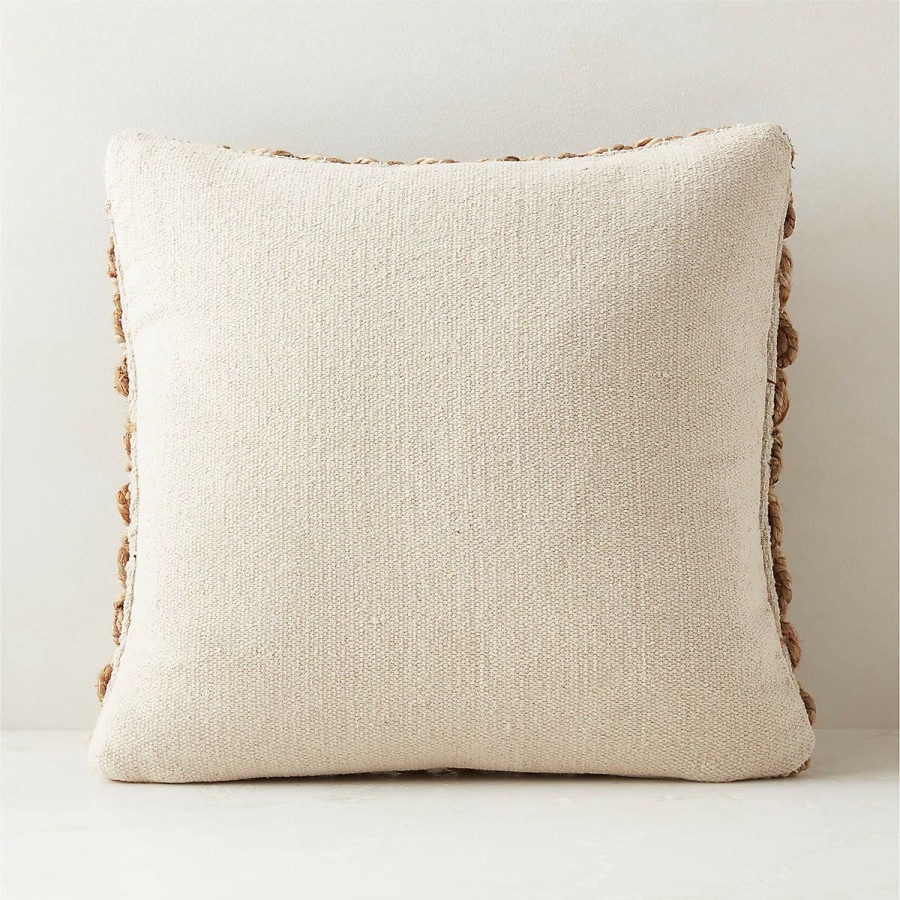 Pillows & Throws * | Cb2 Reliable Quality 20 Colina Woven Jute Throw Pillow