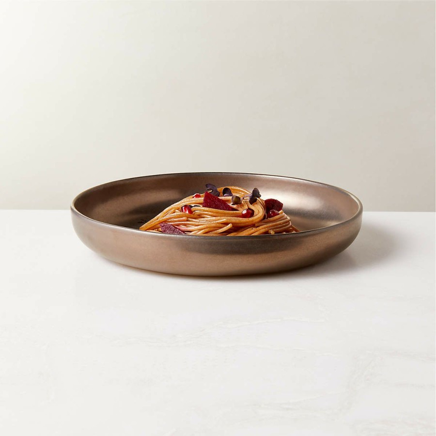 Kitchen & Dining * | Cb2 Wholesale Drift Pasta Bowl With Reactive Glaze