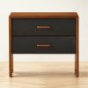 Furniture * | Cb2 Fashionable Ralston Two-Drawer Wood Nightstand