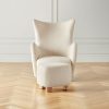 Furniture * | Cb2 Online Bozzi Chair And Ottoman Set