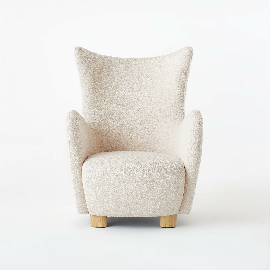 Furniture * | Cb2 Online Bozzi Chair And Ottoman Set