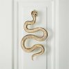 Outdoor * | Cb2 Original Polished Brass Snake Door Knocker