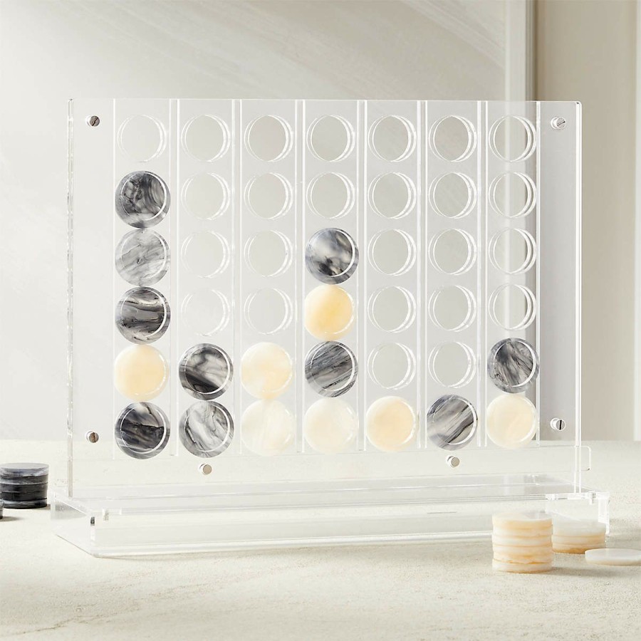 Decor & Mirrors * | Cb2 New Arrivals Acrylic Four In A Row Board Game