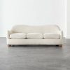 Furniture * | Cb2 Fashionable Bacio Cream Boucle Sofa With Bleached Oak Legs