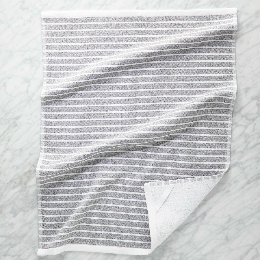 Kitchen & Dining * | Cb2 Fashionable Black Pinstripe Dish Towel