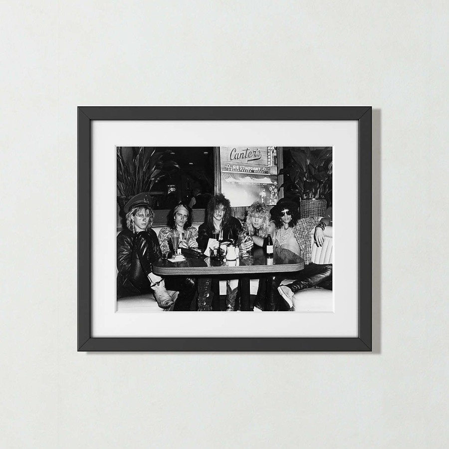 Decor & Mirrors * | Cb2 Discount Sale Guns N' Roses At Canters Deli With Frame 19.5 X15.5