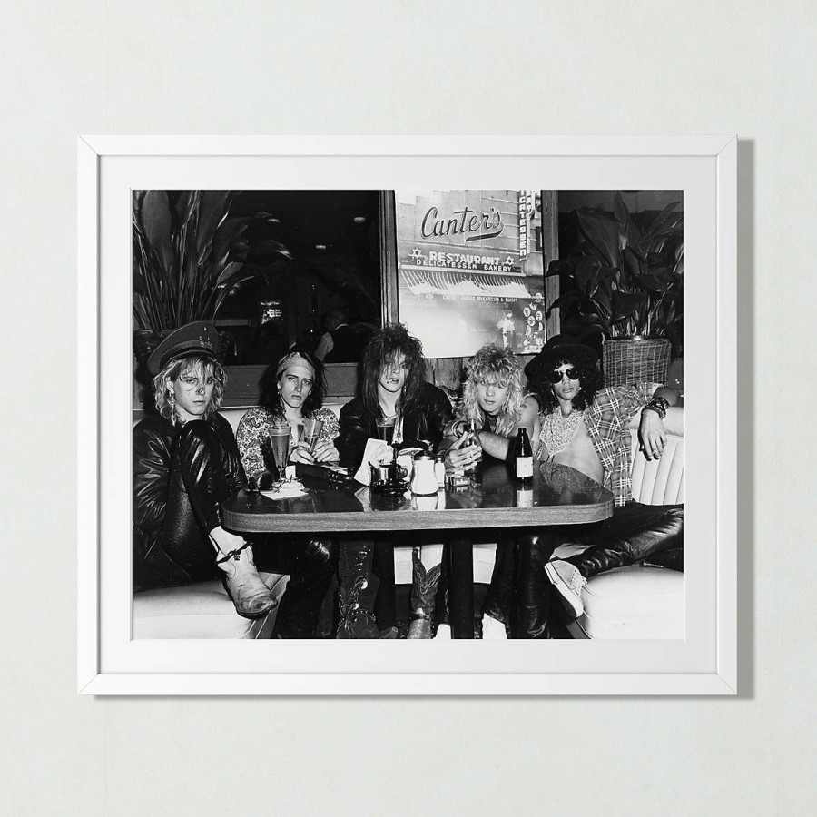 Decor & Mirrors * | Cb2 Discount Sale Guns N' Roses At Canters Deli With Frame 19.5 X15.5